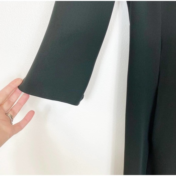 Armani Collezioni Faux Wrap Long Sleeve Dress Black Size 4 - Picture 3 of 13